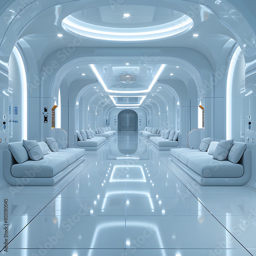 Futuristic Hospital Laboratory for Genetic Research and Development