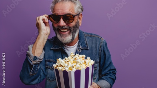 The Joyful Man with Popcorn