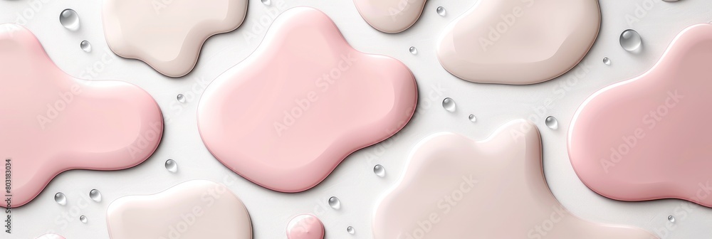 Pink and White Wall With Water Droplets Pink and White Wall With Water Droplets
