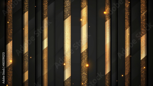 abstract background of black and gold stripes