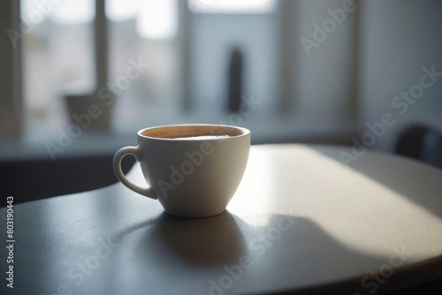 cup of coffee on a table