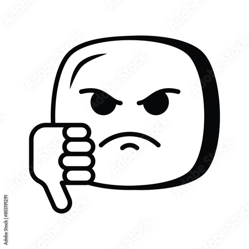 Disgusted emoji vector design, customizable unique vector
