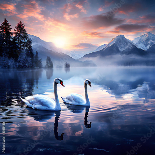 swans in the lake © Sareema