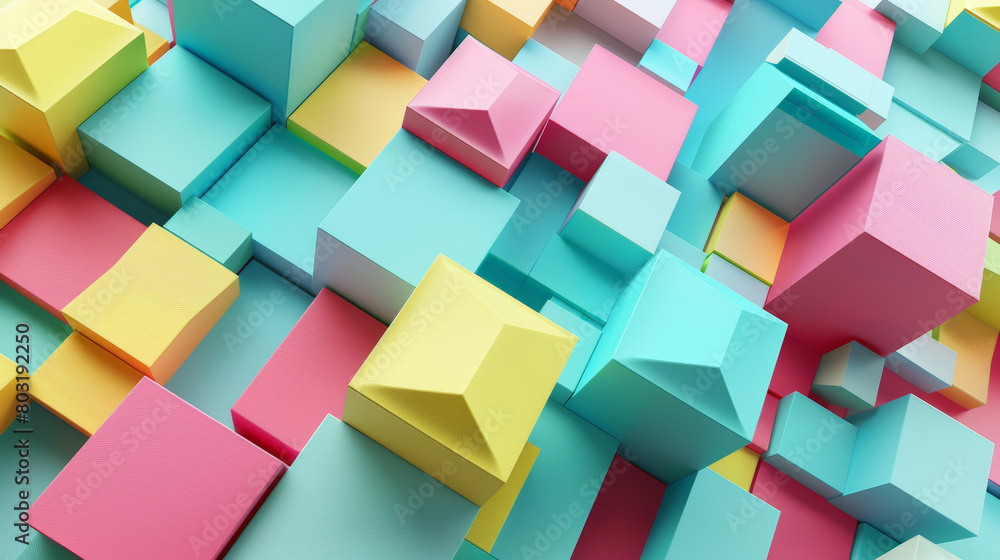 Obraz premium abstract background with squares, geometric blocks