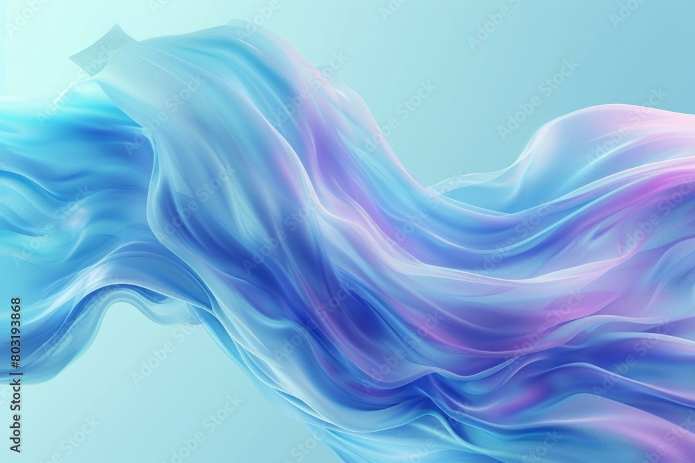 Blue and purple flowing silk-like abstract waves Blue and purple flowing silk-like abstract waves