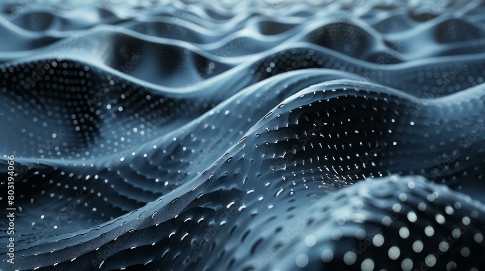 Blue Wavy Futuristic Surface Blue Wavy Futuristic Surface