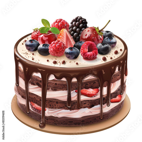 cake element_hyperrealistic_hyper detailed_isolated on transparent background
