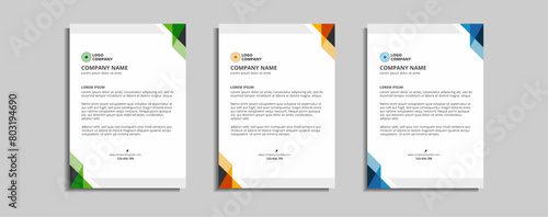 modern corporate letterhead template design