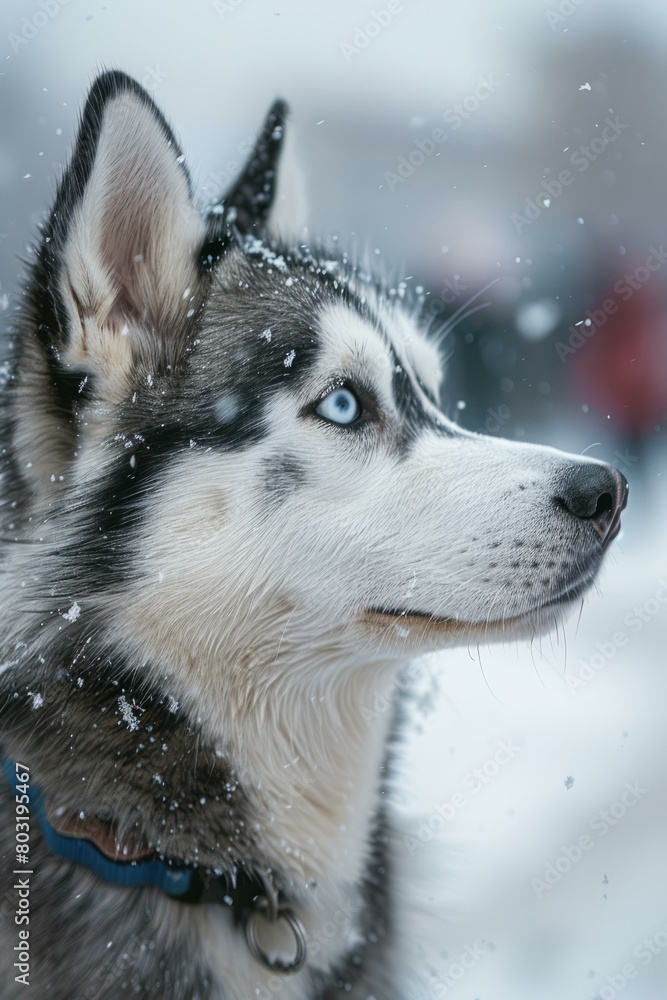 A beautiful Siberian Husky in the snow A beautiful Siberian Husky in the snow
