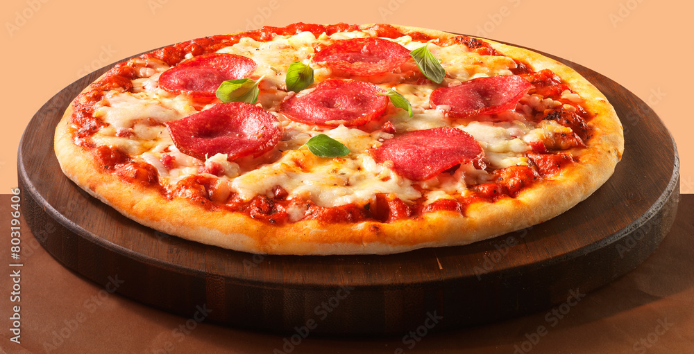 Pizza-Salami, Pizza, salami, Italien, Käse, Tommaten, 