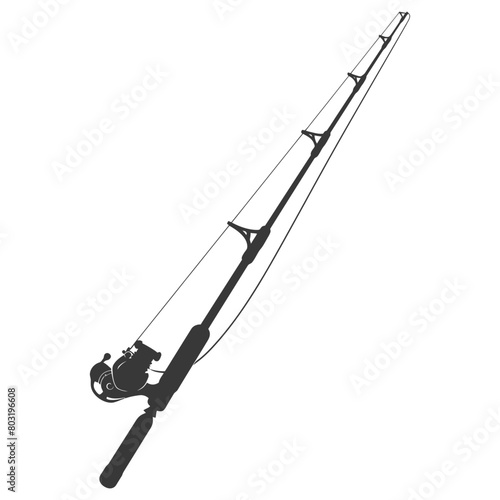 silhouette fishing rod black color only