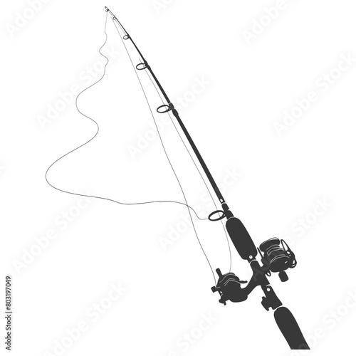 silhouette fishing rod black color only