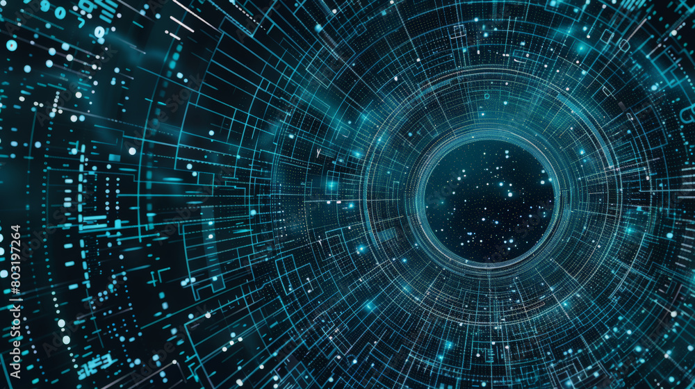 Obraz premium digital background for tech, AI, data graphics