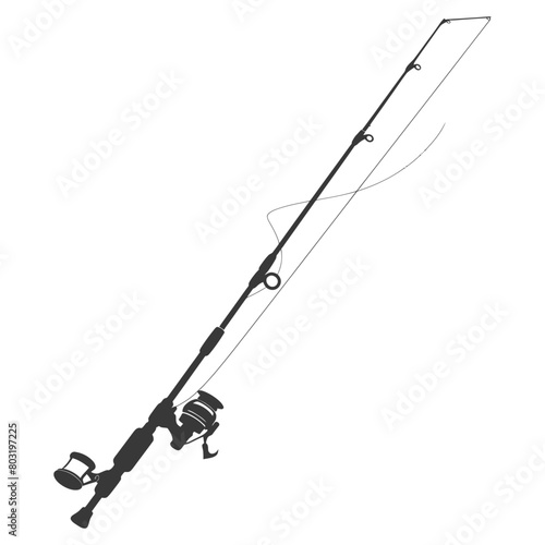 silhouette fishing rod black color only