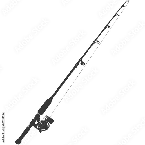 silhouette fishing rod black color only