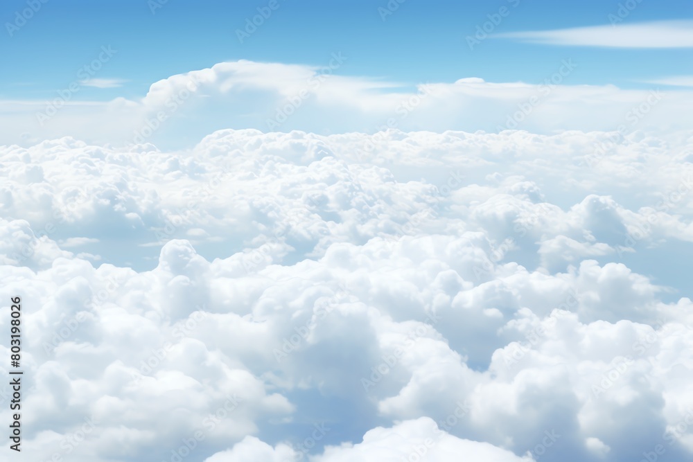 White cloud pattern, aerial view above, serene, broad perspective White cloud pattern, aerial view above, serene, broad perspective