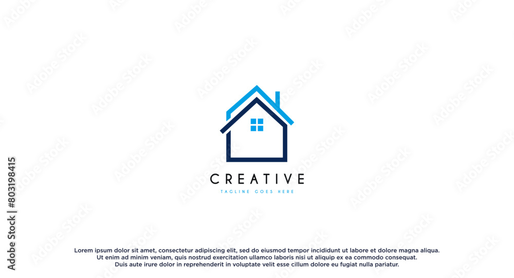Real estate Loan logo design template element. Real estate house icon. Suitable for business and investment Logos isolated on white background