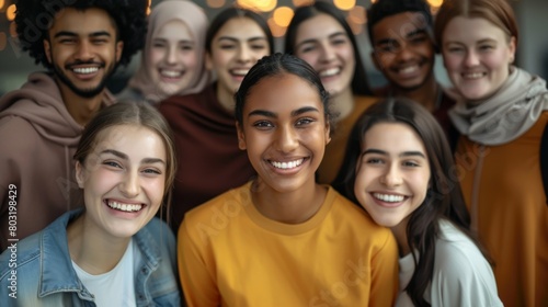 A Group of Diverse Friends Smiling