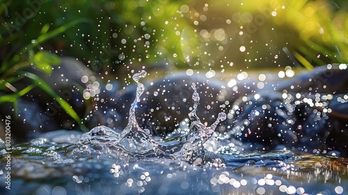Sparkling Water Droplets Ca...