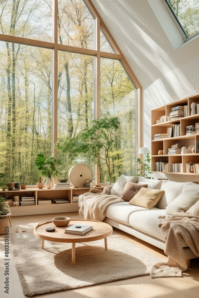A bright and airy living room with a large windows