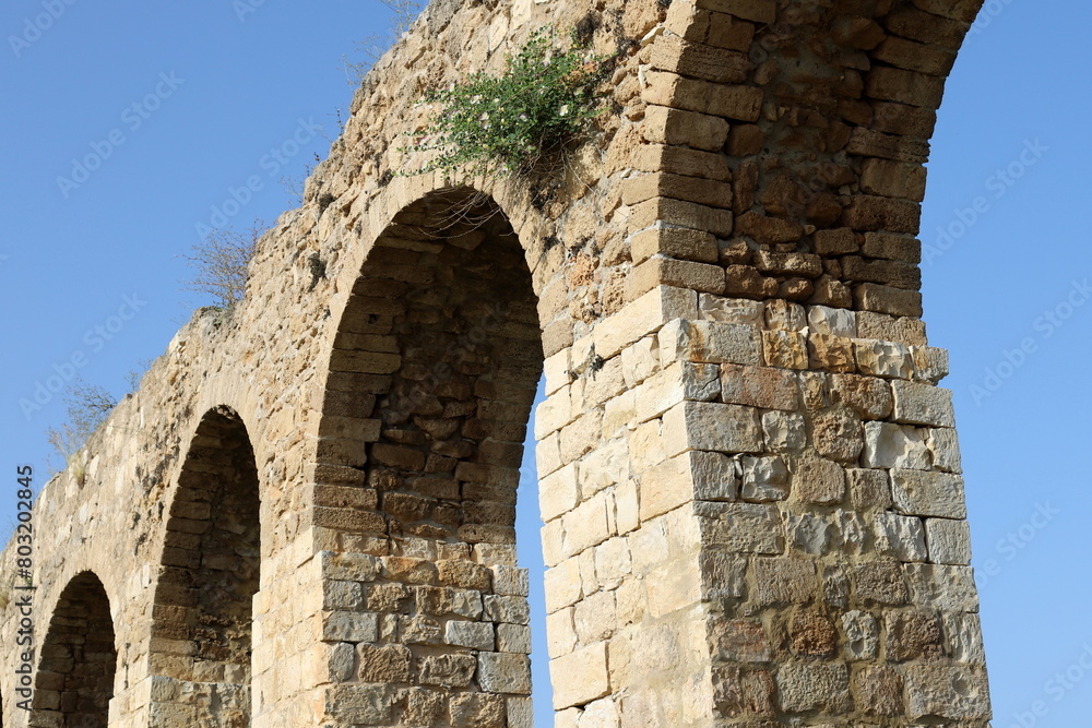 An ancient aqueduct for supplying water to populated areas in Israel. An ancient aqueduct for supplying water to populated areas in Israel.