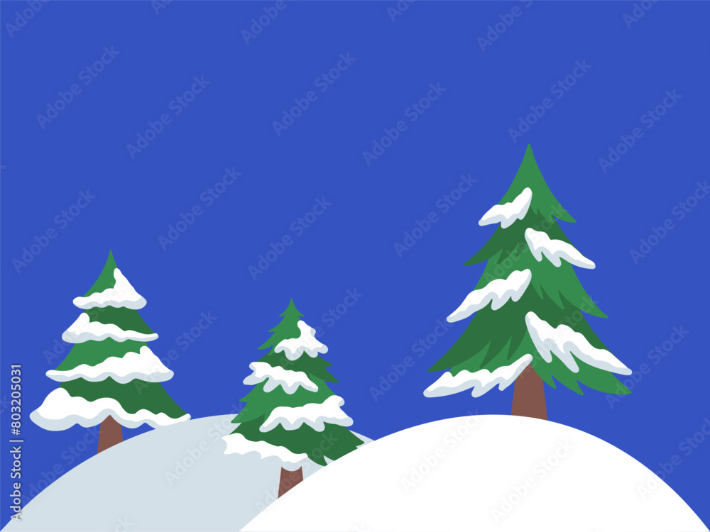 Obraz premium Christmas Tree Frame Background Illustration 