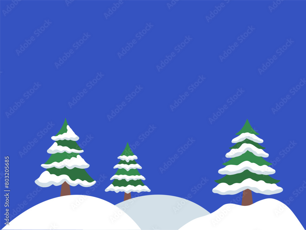 Fototapeta premium Christmas Tree Frame Background Illustration 