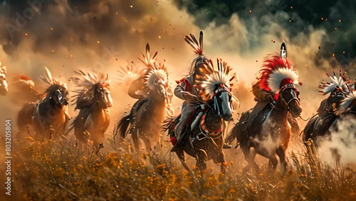 Indians led their men into battle or battles with American soldiers.There are many American Indian tribes such as the Sioux, Crow, Ute, Passamaquoddy, Pawnee, Maricopa, Blackfeet, and Salish. photo