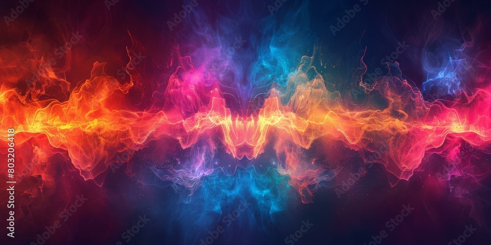 Colorful abstract background image of glowing fire and ice
