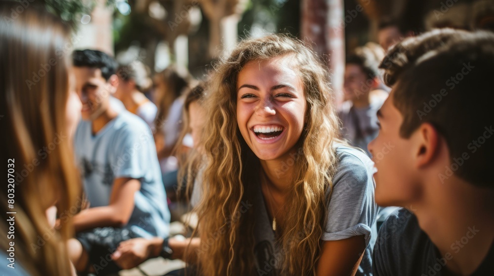 Laughing with friends Laughing with friends