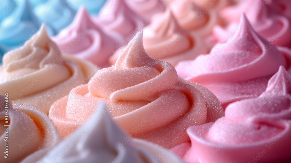 Colorful soft cream Colorful soft cream