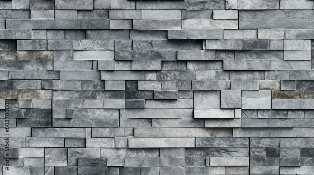 Obraz premium Gray slate brick wall texture background