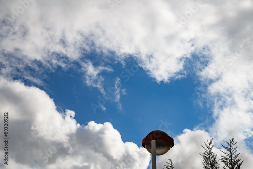 Street lamp with clouds in Els Poblets photo
