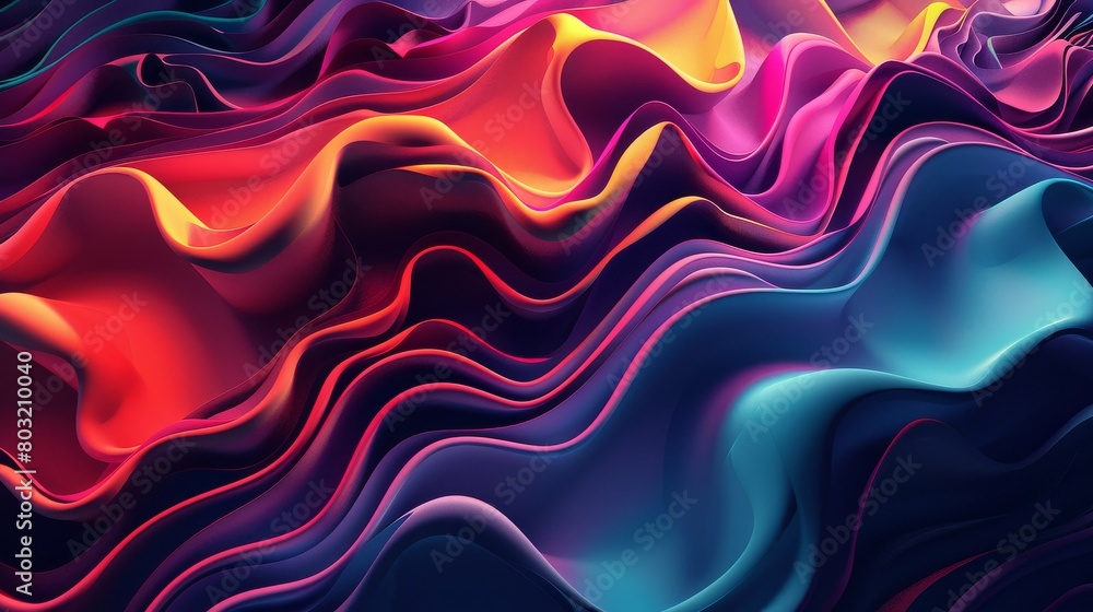 Fototapeta premium Abstract wavy texture with vibrant colors