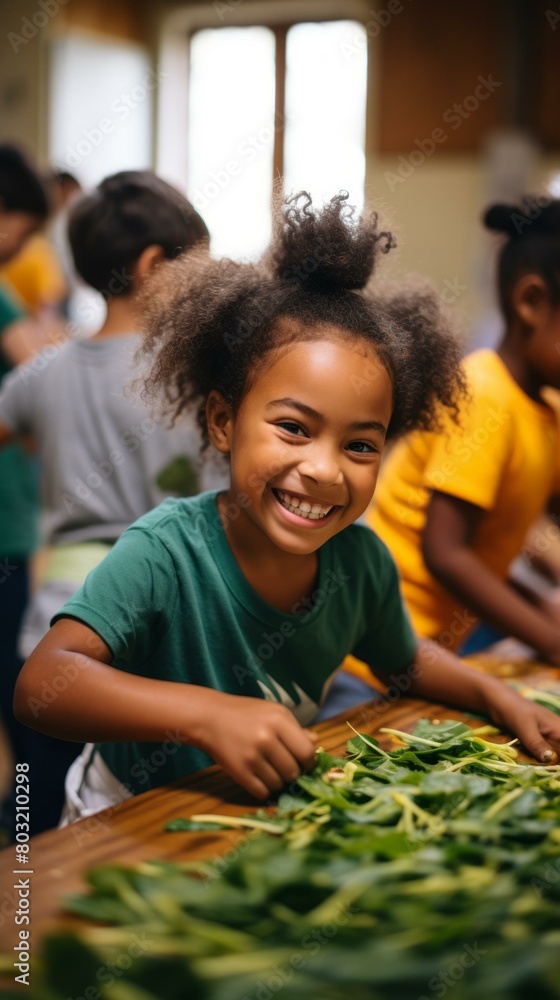Portrait of a happy young African-American girl smiling Portrait of a happy young African-American girl smiling