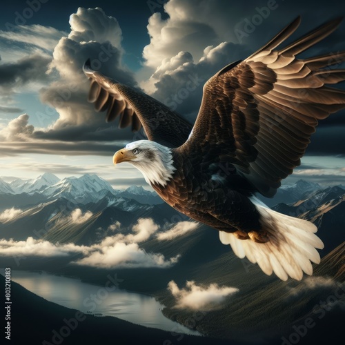 The Bald Eagle  Haliaeetus leucocephalus  stands as an emblem of strength  freedom  and resilience  symbolizing the spirit