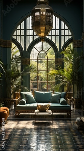 Elegant sunroom with Moorish and Gothic influences