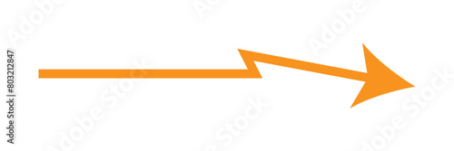 A bright orange arrow pointing upward on a white background.