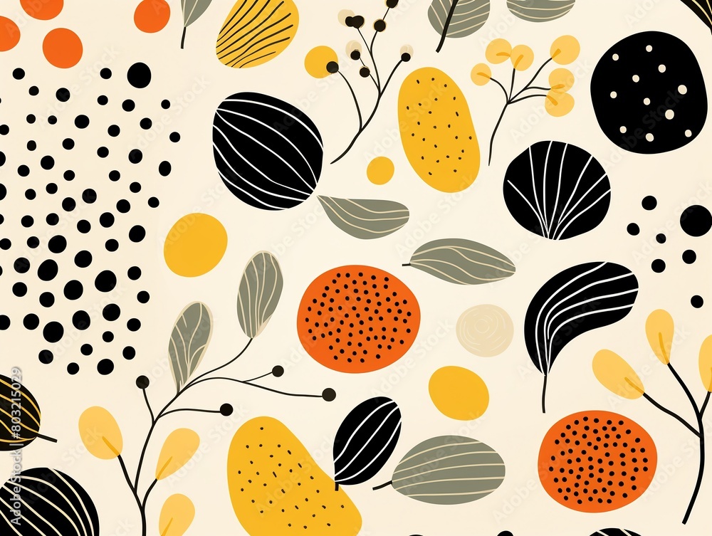 Earthy abstract fruits, simple lines, seamless vector pattern for sophisticated textile designs , pattern Earthy abstract fruits, simple lines, seamless vector pattern for sophisticated textile designs , pattern