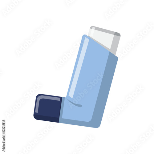 Vector illustration of Inhaler pump on transparent background