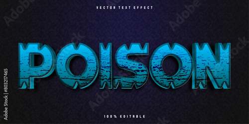 Poison blood text effect editable vintage and scary text style