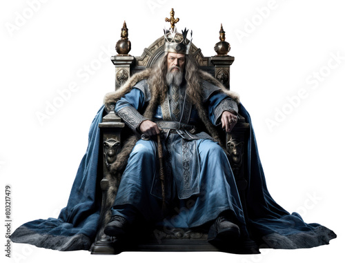 PNG Medieval king sitting throne adult © Rawpixel.com