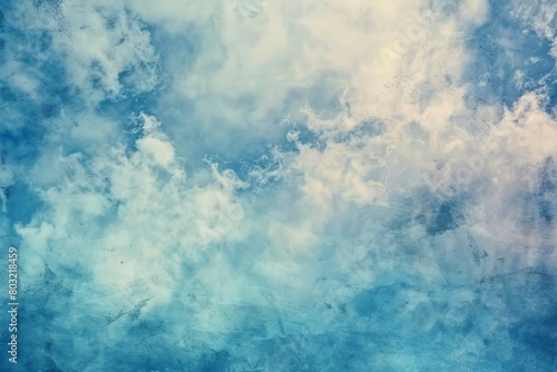 grungy blue sky texture with vibrant color gradient abstract background photo