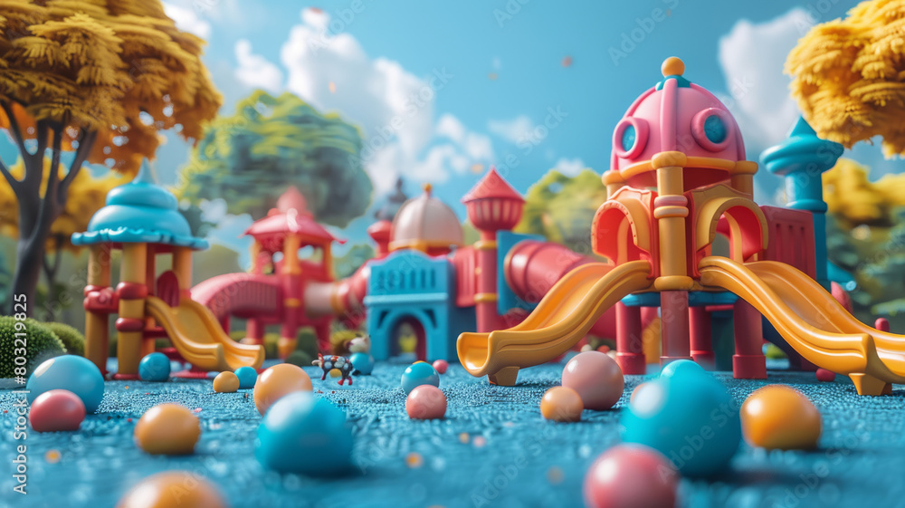 playground background,3d cartoon,generative ai playground background,3d cartoon,generative ai