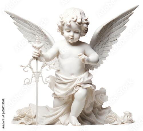 PNG Angel white cupid white background