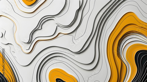 Elegant topographic pattern with striking yellow and black color scheme for modern website photo