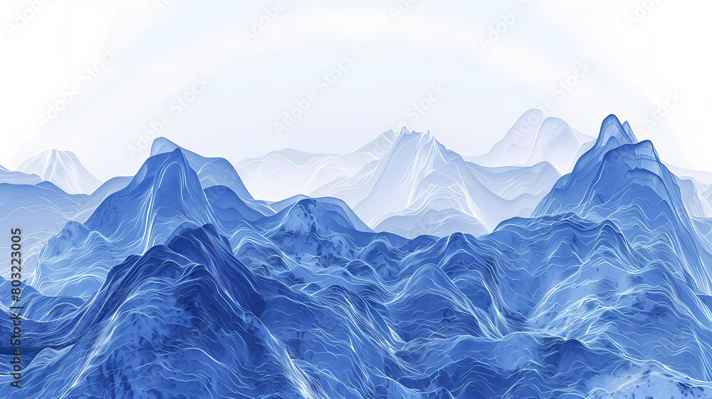 mountains, layers, art, terrain, background