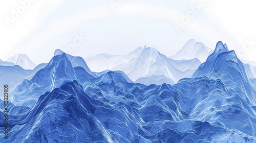 mountains, layers, art, terrain, background © Longo