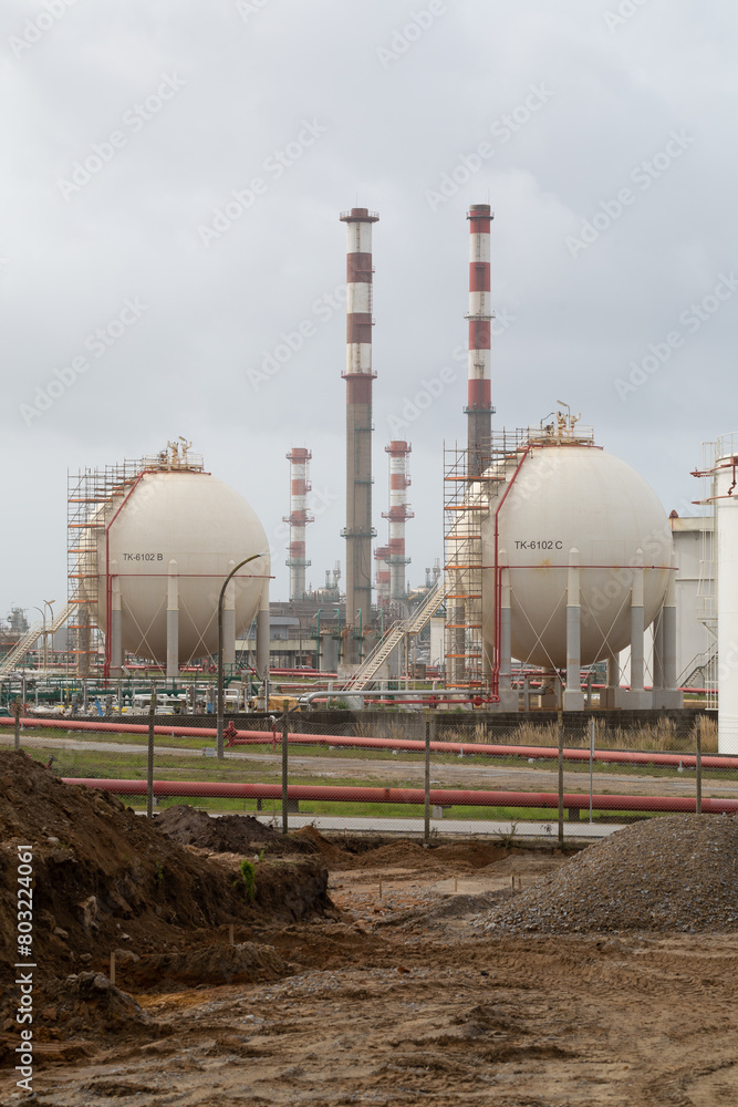 Inactive Refinery in a foggy morning, Portugal. Inactive Refinery in a foggy morning, Portugal.
