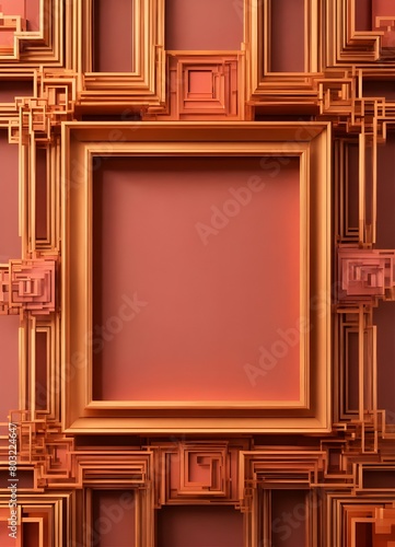 vintage red and brown frame